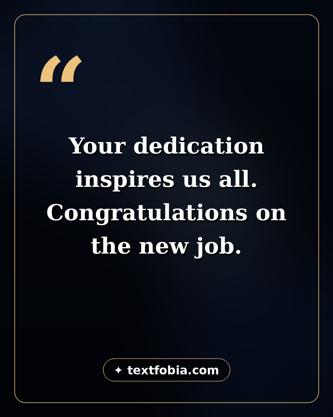 120+ Congratulations Wishes for New Job (2026) 2 Congratulations on new job quote card with motivational career message