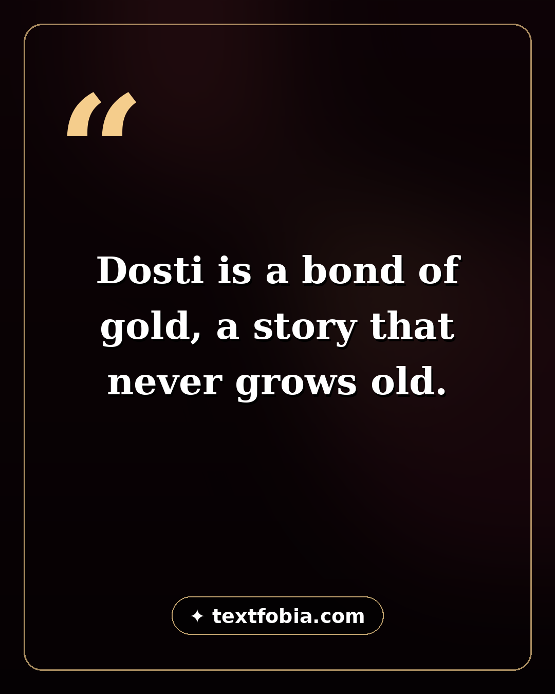 Friendship shayari quote card: dosti bond verse, friendship shayari in english