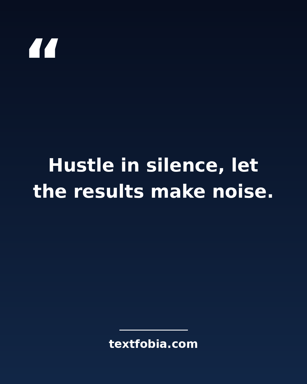 150+ Attitude Captions for Boys (2026) 1 Quote card: Hustle in silence, let the results make noise — attitude captions for boys